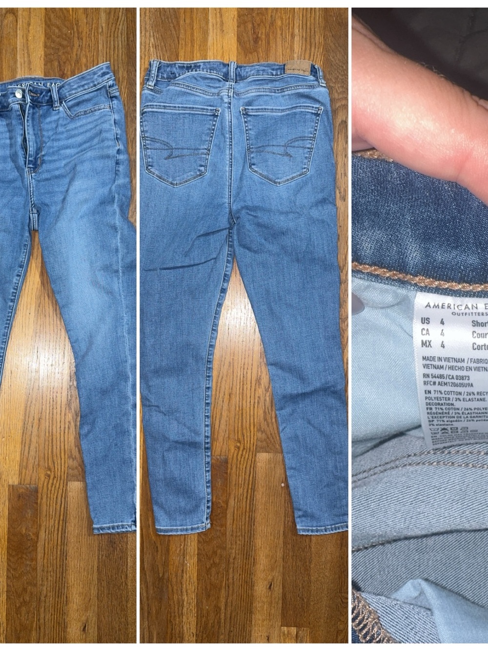 American Eagle Outfitters Light Blue High Rise Skinny Jeans
